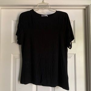AQE Fashion Black Cutout Top